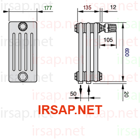 Радиатор IRSAP Tesi 50600/3 T52 CL 01